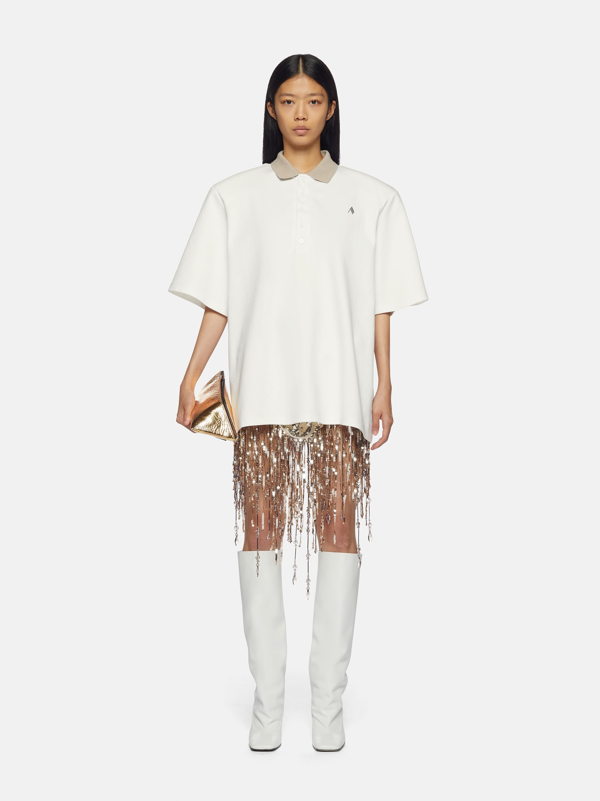 ''DELICE'' WHITE POLO T-SHIRT - 2