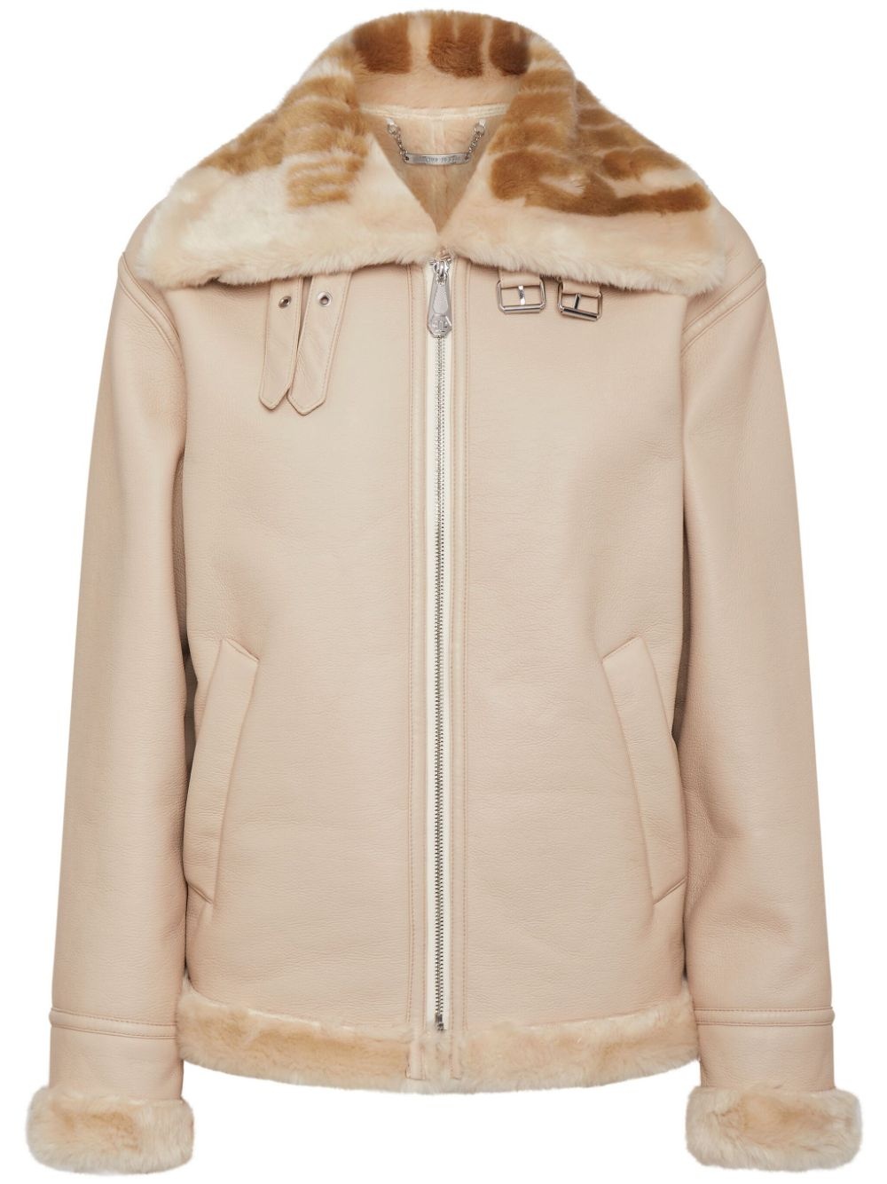 faux-shearling aviator jacket - 1