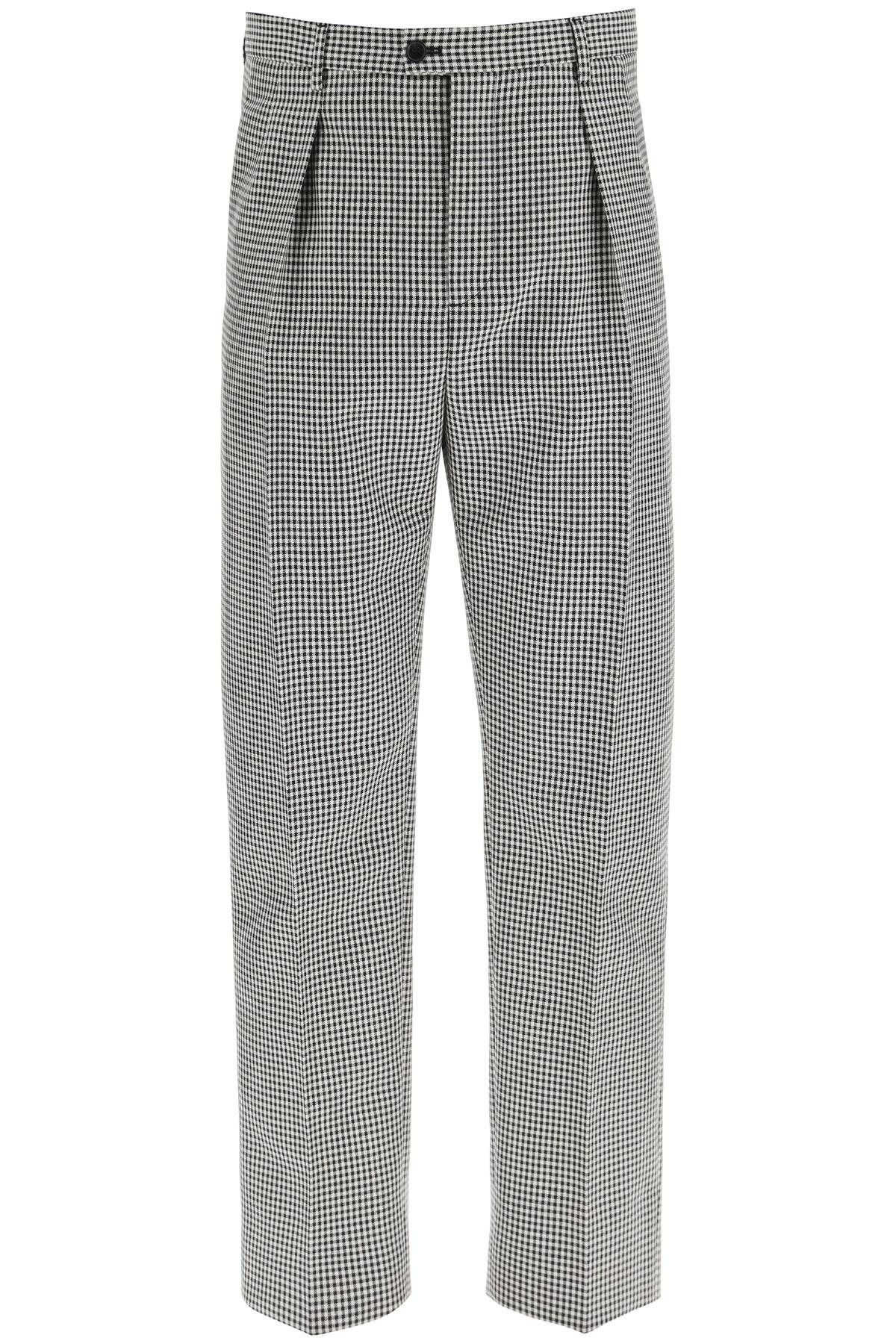 GINGHAM WOOL TROUSERS - 1