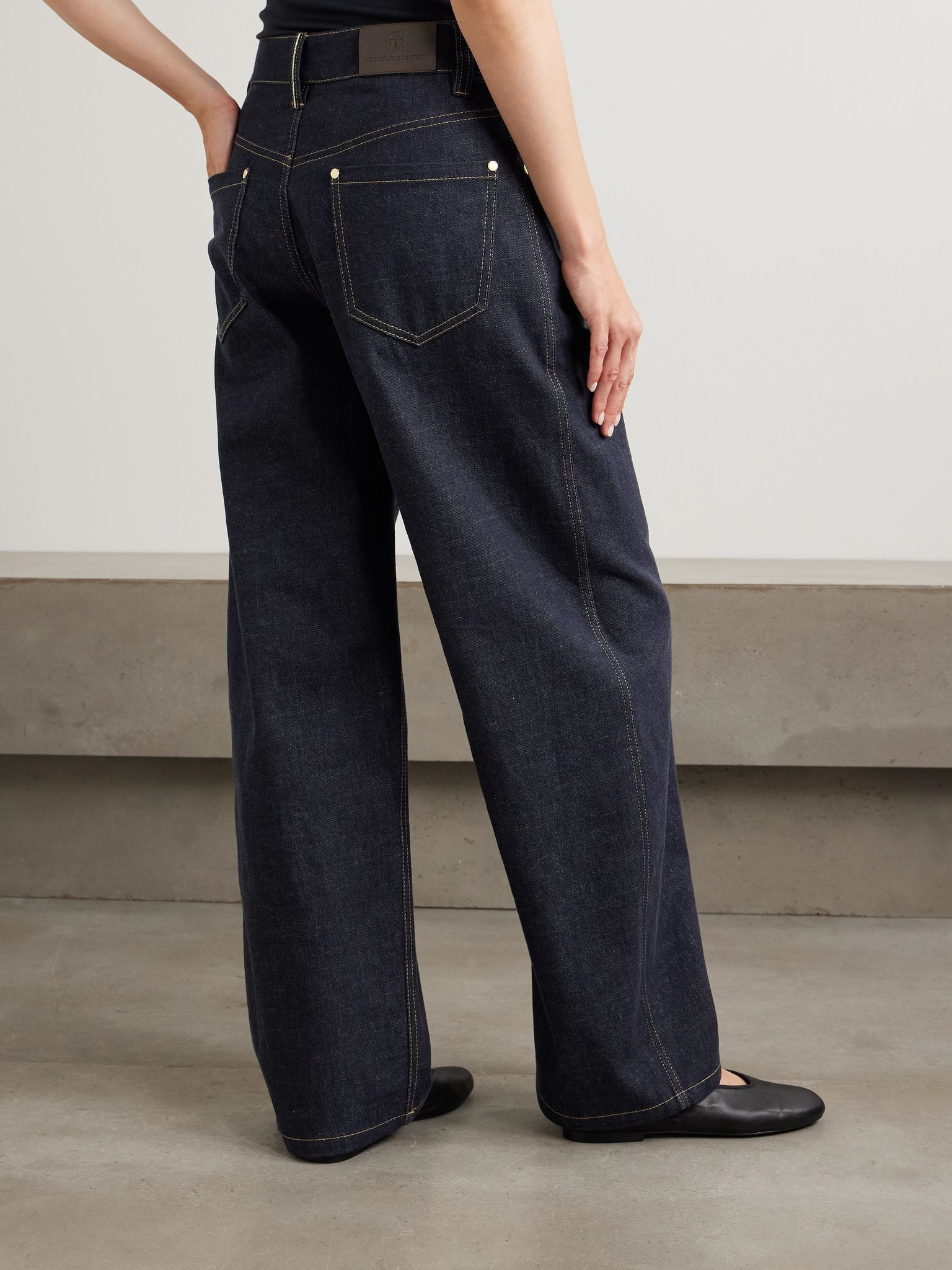 Wide-leg jeans Dark denim - 4