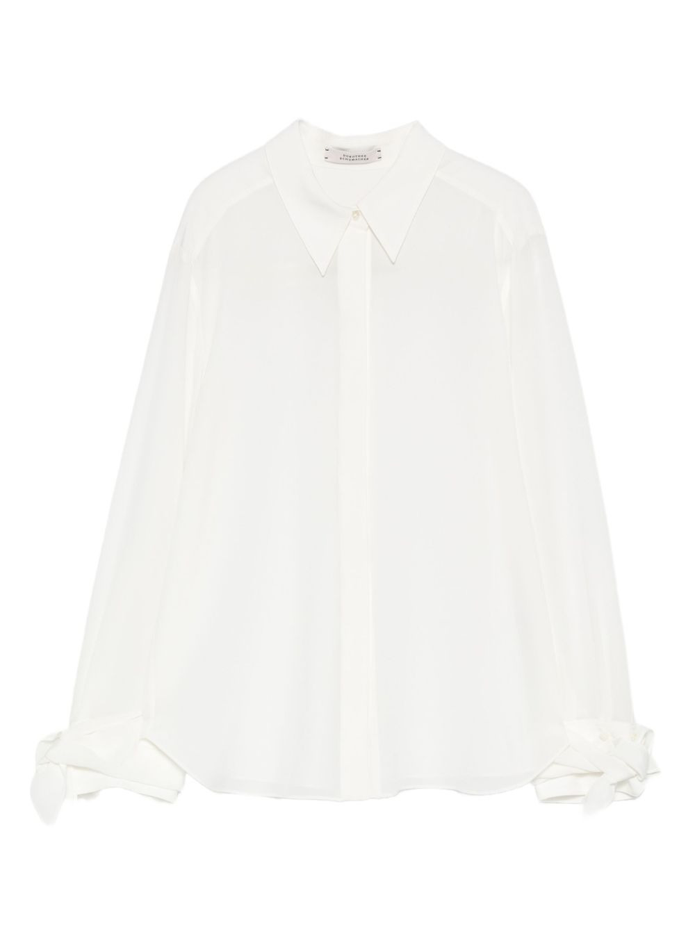 tie-cuff crepe top - 1