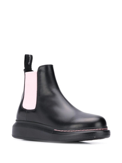 Alexander McQueen contrast panels chelsea boots outlook