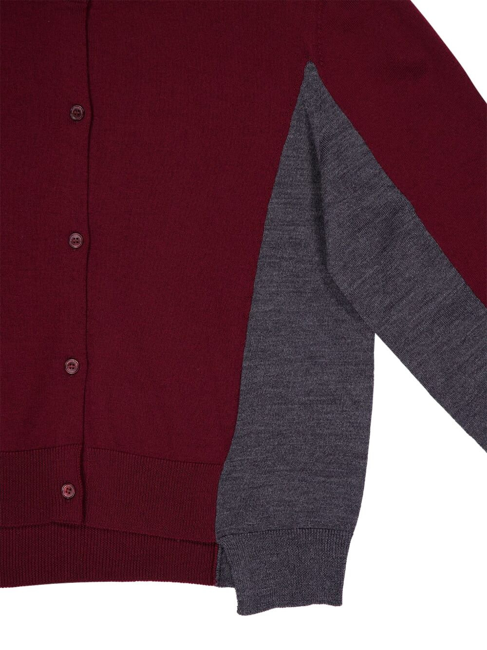 colour-block wool cardigan - 4
