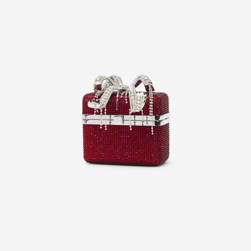 Burgundy Crystal Vanity Case 2