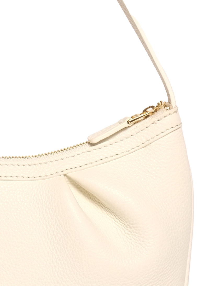 Dimple Pochette Pebbled Leather White 4