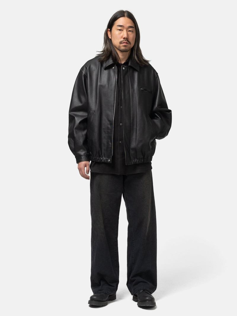 ssstein Sulfur Dyed Oxford Vintage Wide Pants Black outlook