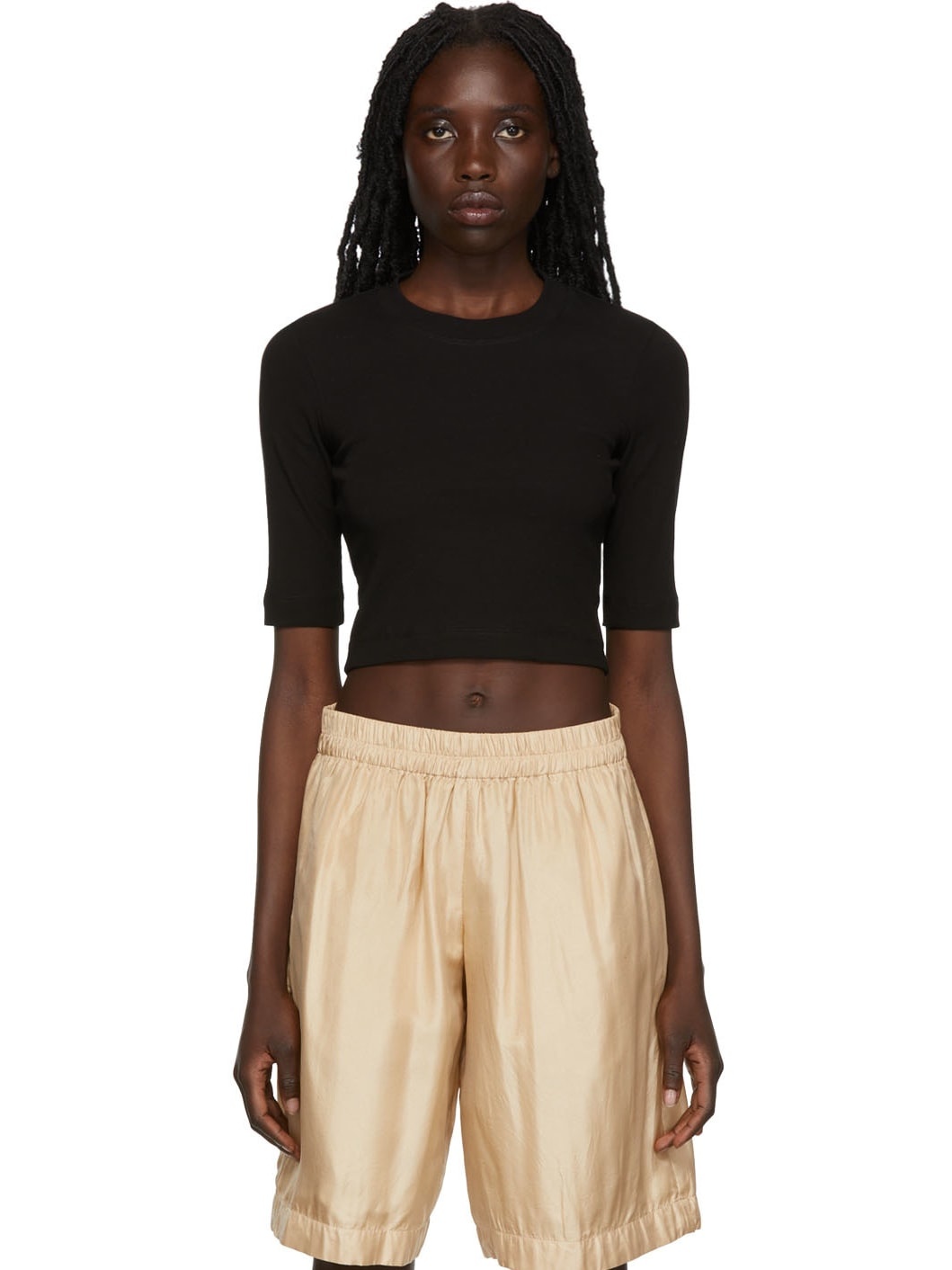 Black Cotton T-Shirt - 1