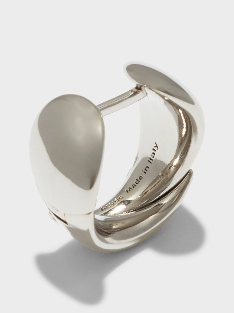 Aeyde Junior Medium Palladium-Plated Earrings outlook