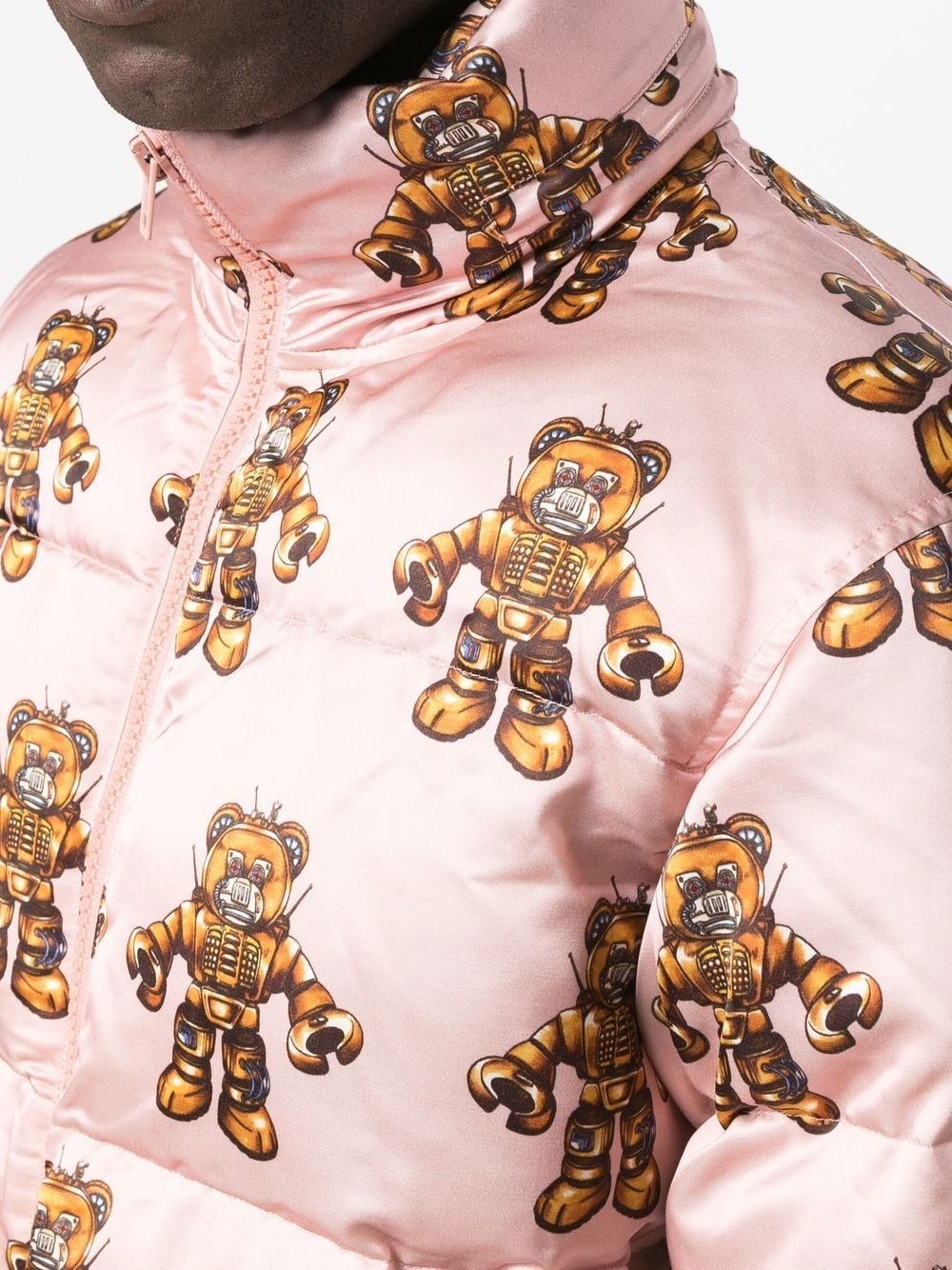 graphic-print padded coat - 5