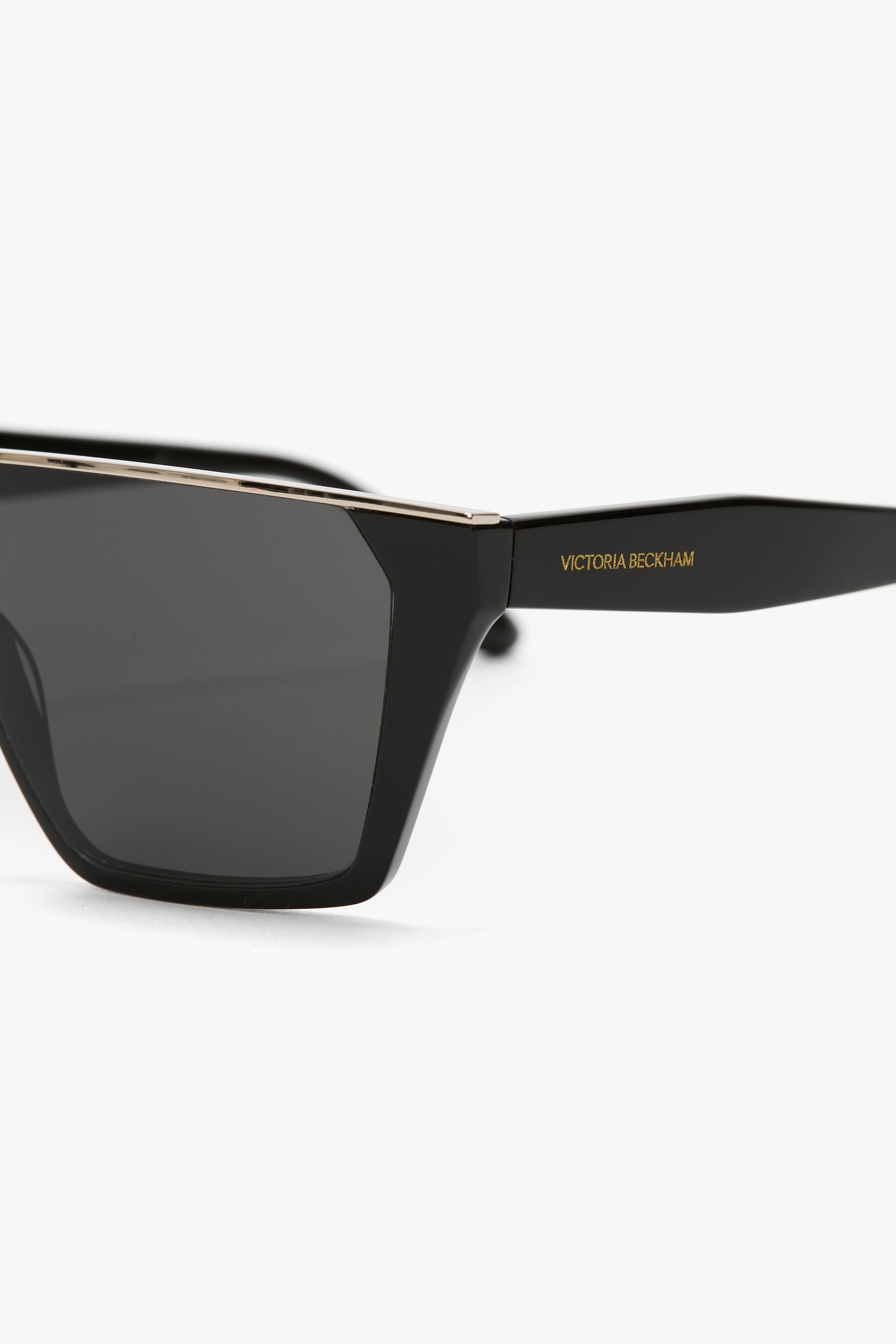 Flat Top Visor Sunglasses In Black - 4