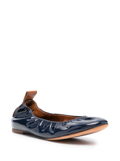 Lanvin patent leather ballerina shoes outlook