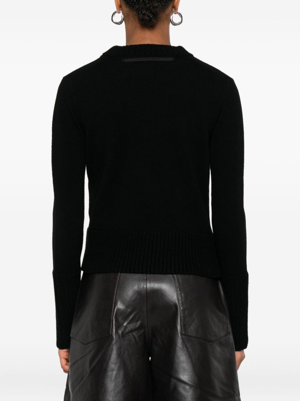 ribbed-cuff wool sweater - 4