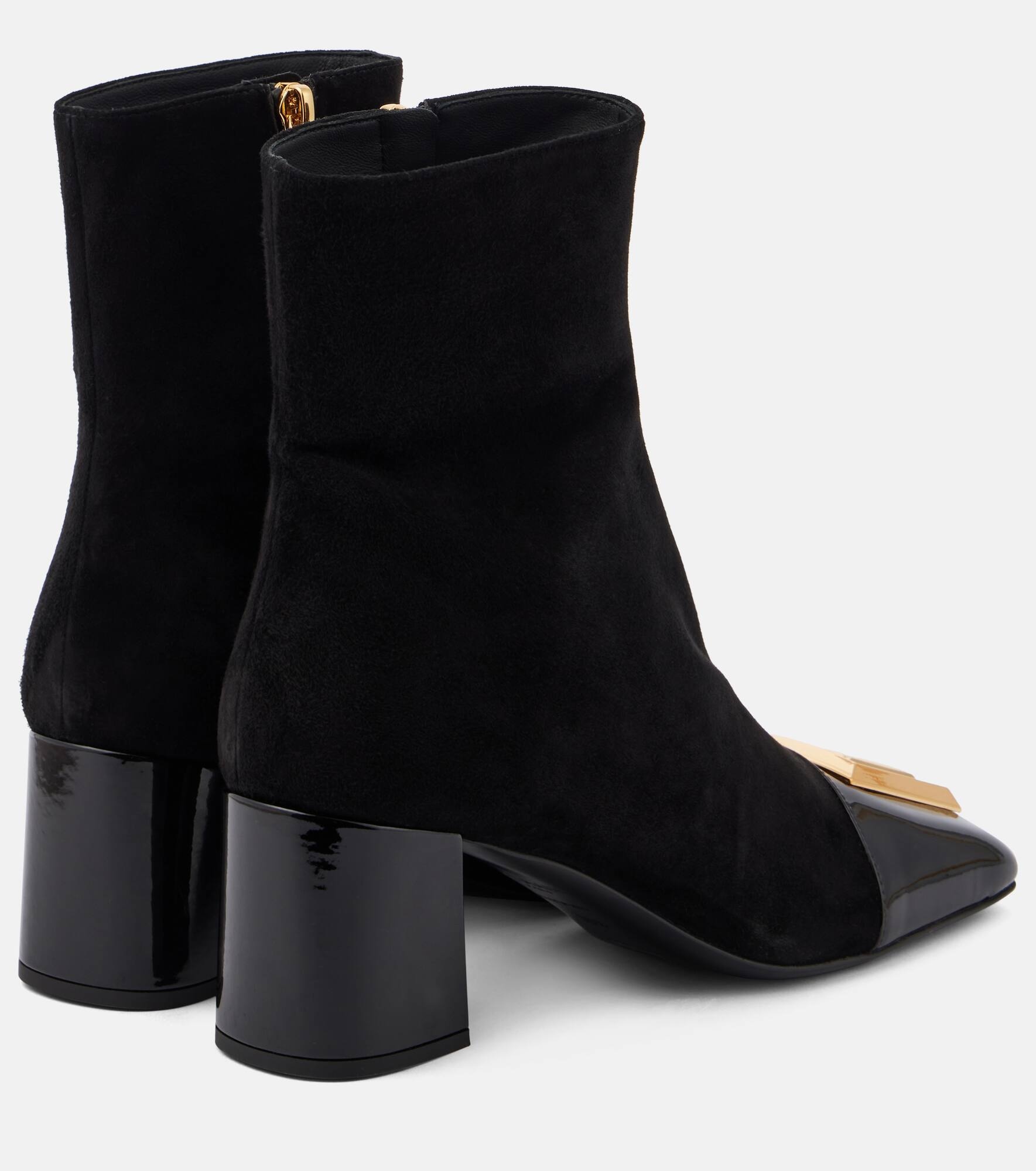 Edna suede and patent leather ankle boots - 3