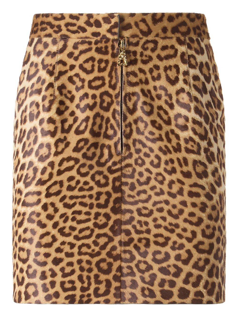 leopard-print mini skirt - 6