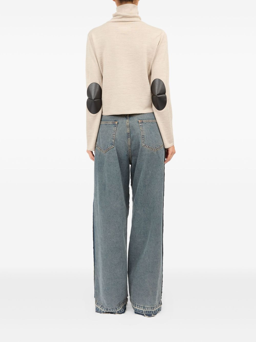 mock-neck long-sleeve top - 5