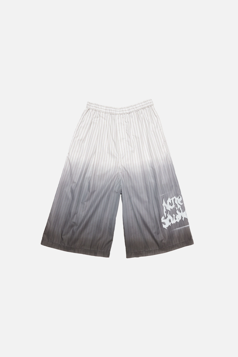 Oversized logo shorts - White/brown 1