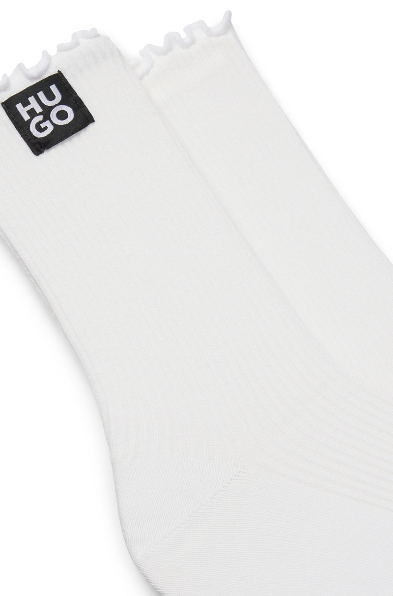 HUGO TWO-PACK OF REGULAR-LENGTH SOCKS WITH FRILL CUFFS outlook