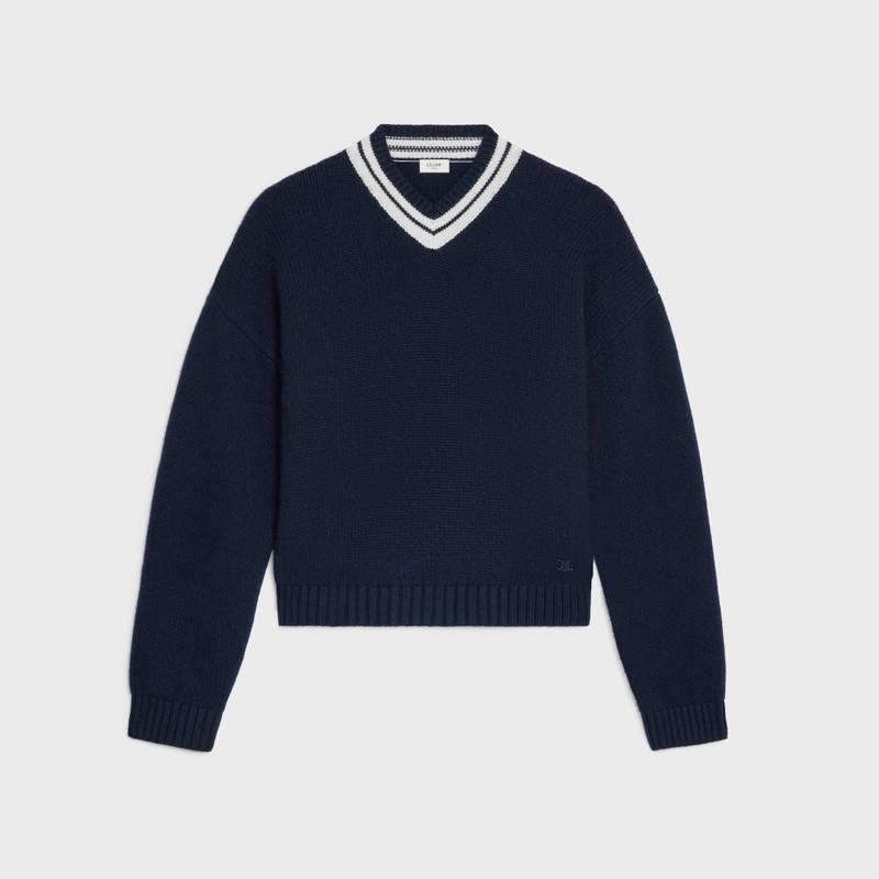 v-neck sweater IN cashmere 1
