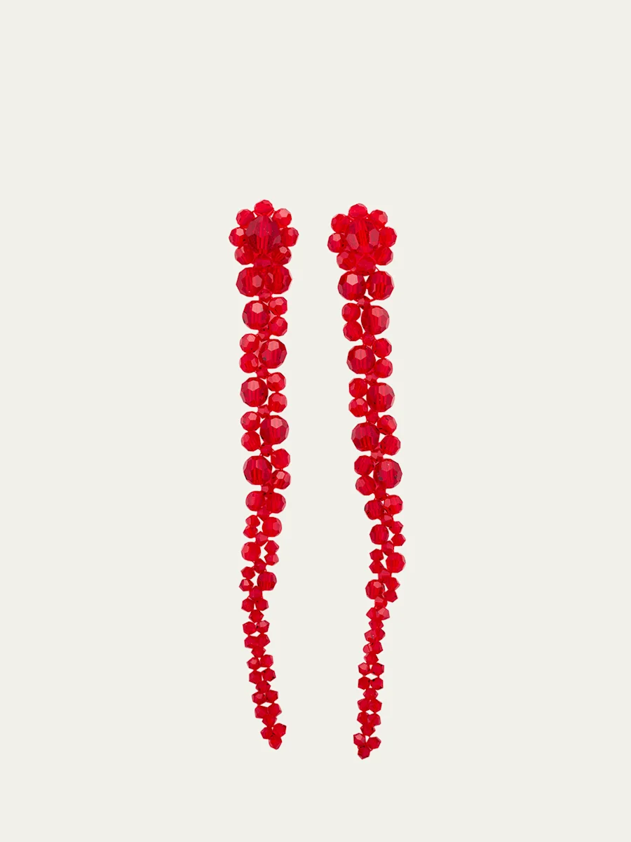 Crystal Drip Earrings - 1