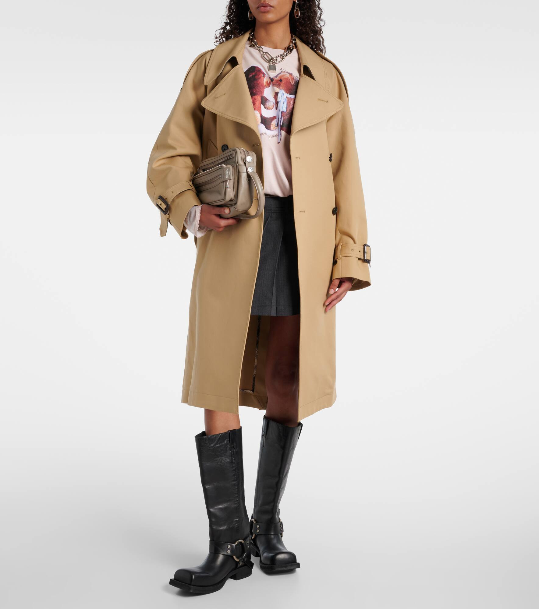 Cotton satin trench coat - 2