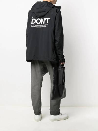 11 by Boris Bidjan Saberi lightweight jacket with slogan print outlook