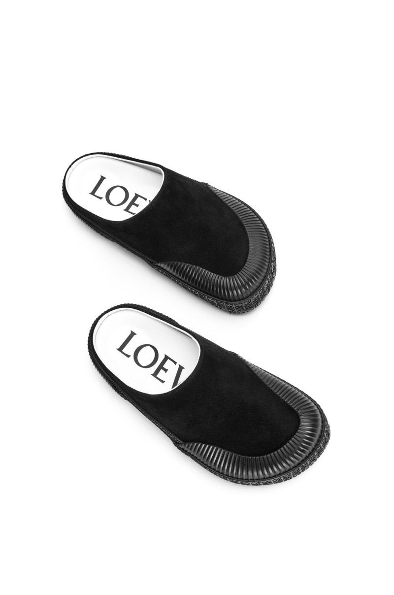 Vulcanised sneakermule in suede 4