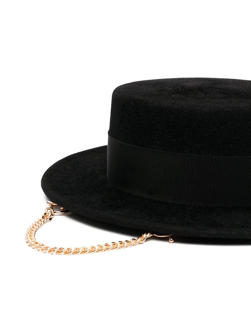 RUSLAN BAGINSKIY chain-embellished boater hat outlook