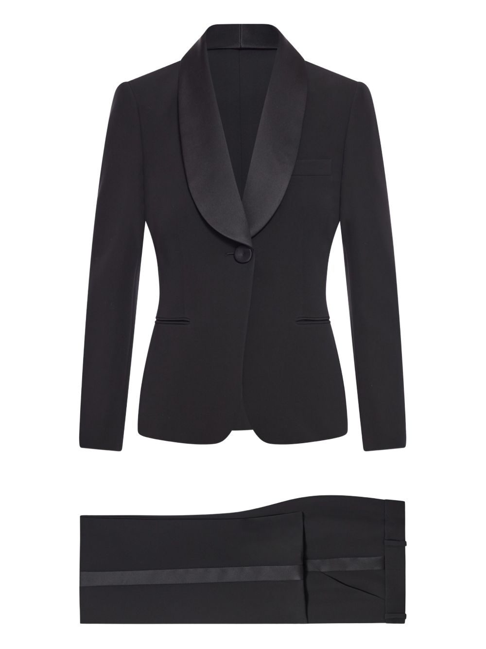 satin-finish suit - 1