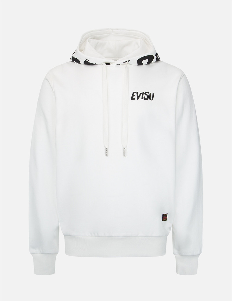 BRAND MOTTO PRINT HOODED SWEATSHIRT 1