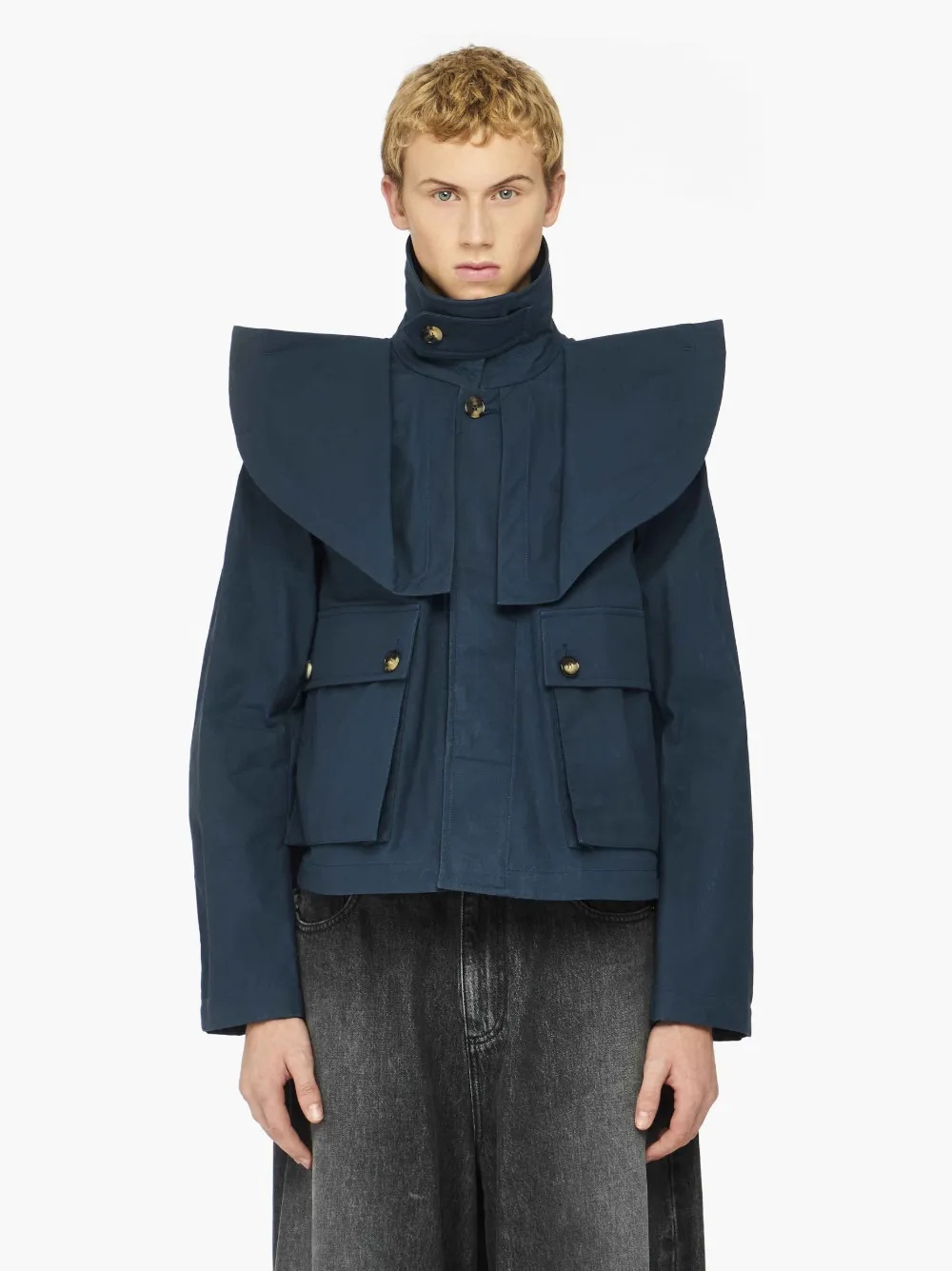 OVERSIZED COLLAR TRENCH JACKET - 2