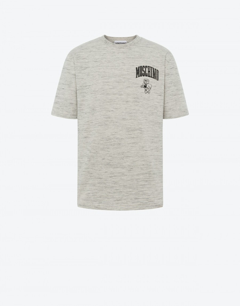 MOSCHINO VARSITY SLUB JERSEY T-SHIRT 1