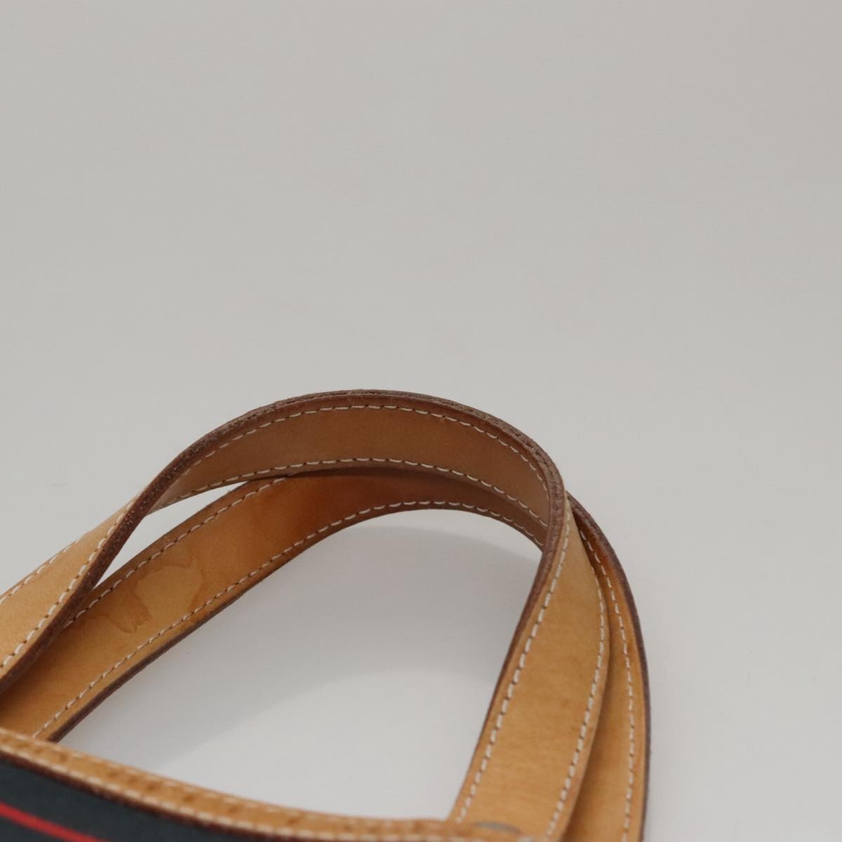 Burberry Hand Bag Canvas Leather Navy Silver - 8