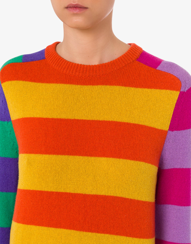 COLOUR BLOCK REGENERATED CASHMERE JUMPER 4