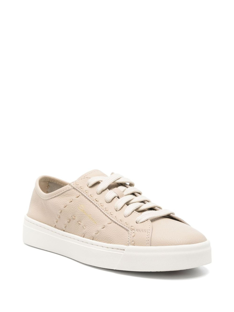 Santoni leather sneakers outlook