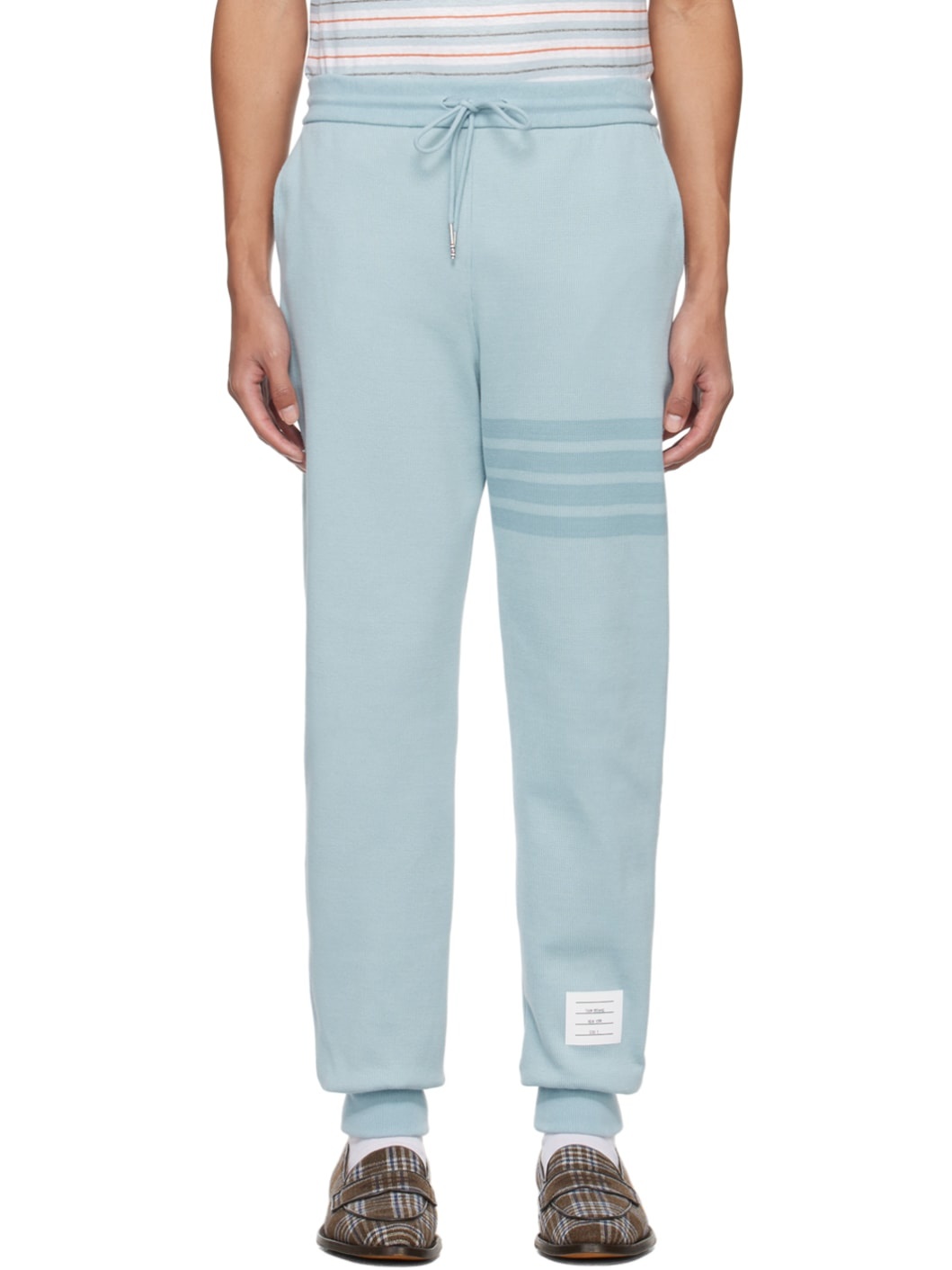 Blue 4-Bar Sweatpants - 1