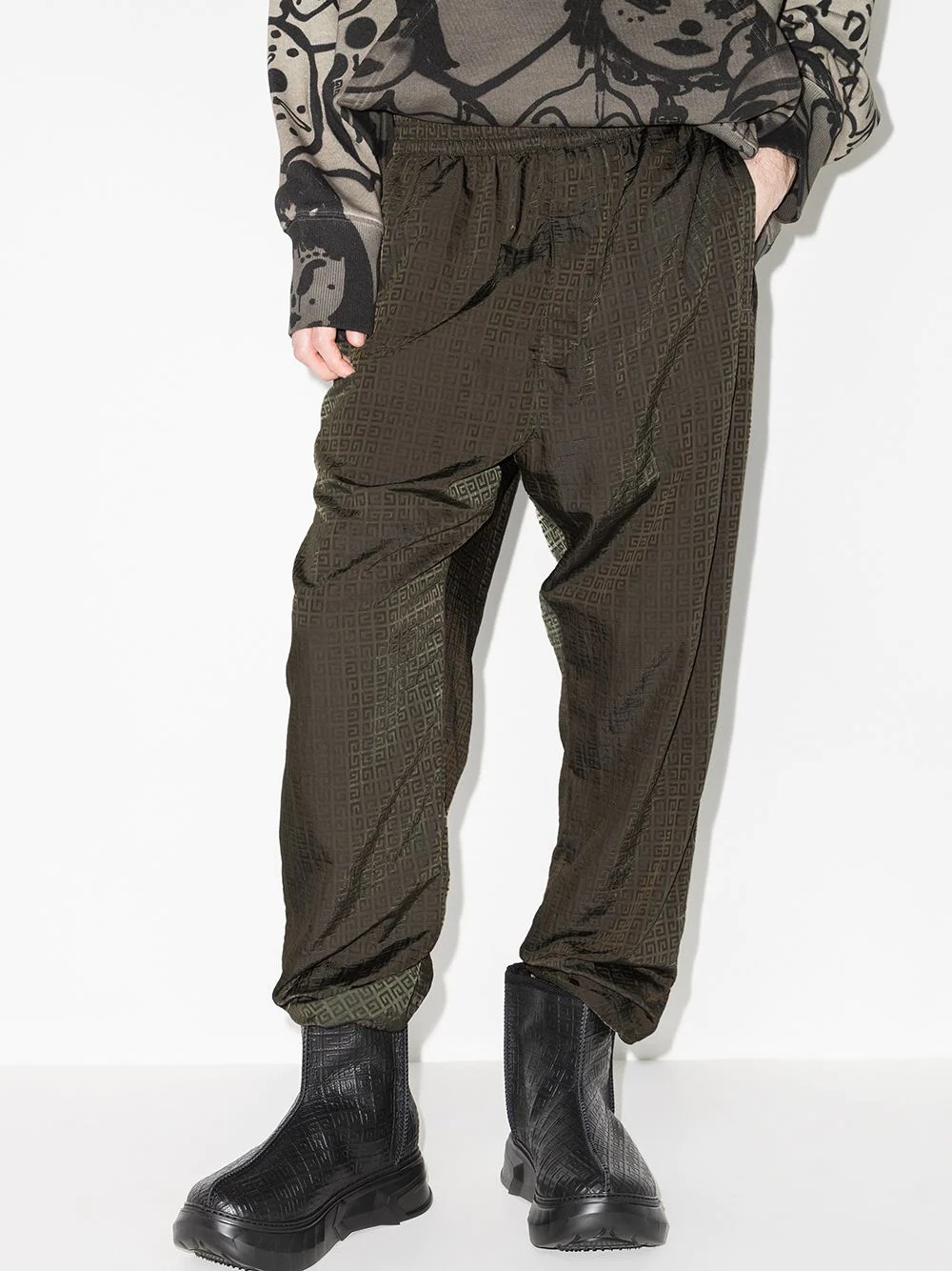 4G jacquard track pants - 2