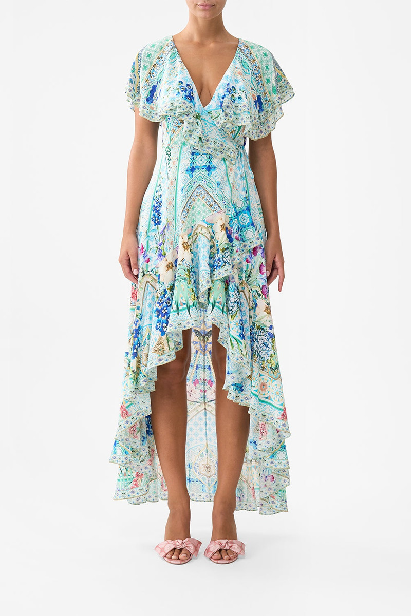 CAMILLA FRILL SLEEVE LONG DRESS outlook