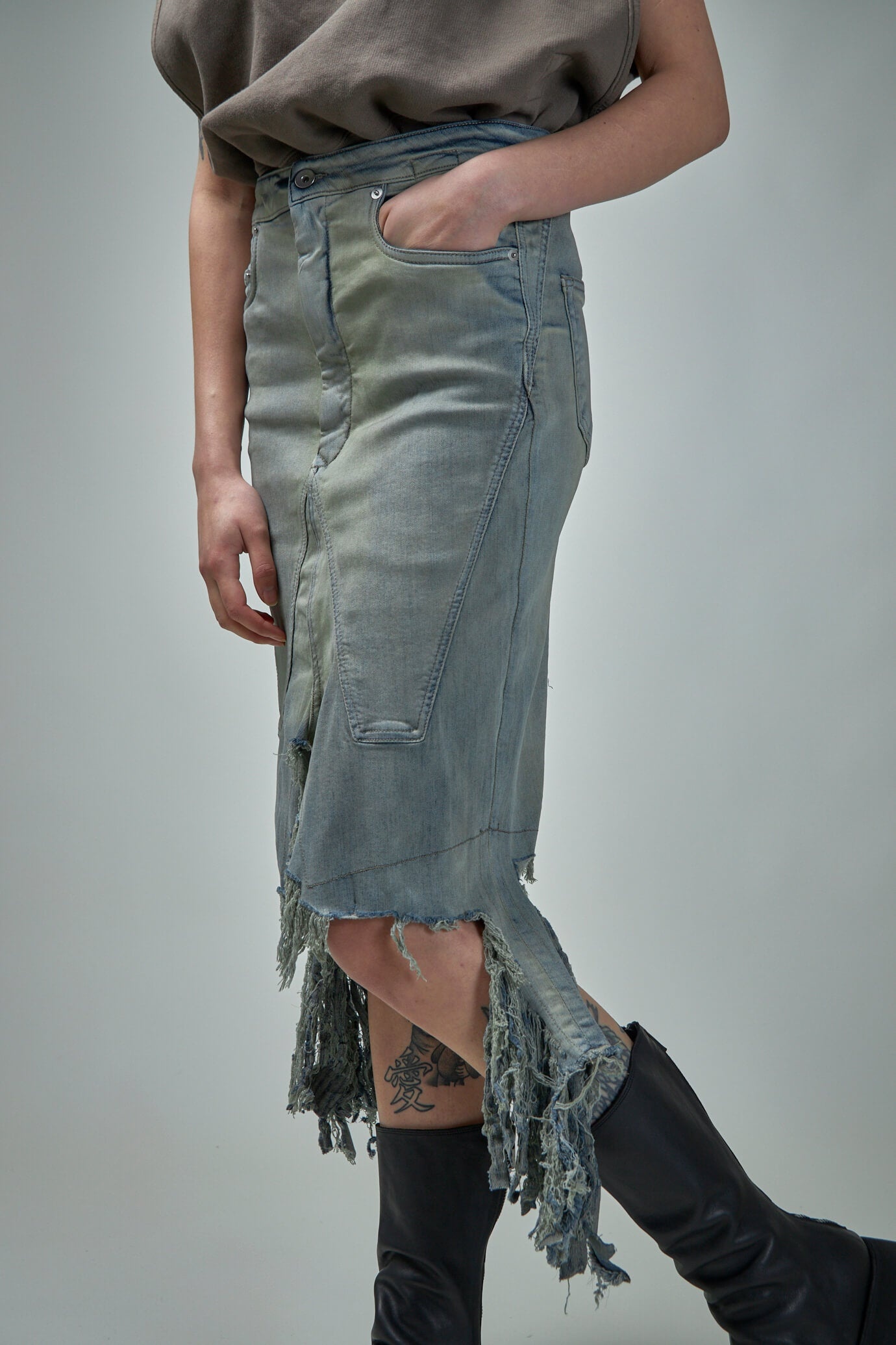 パンツ rick owens slivered skirt Woven Slivered Skirt