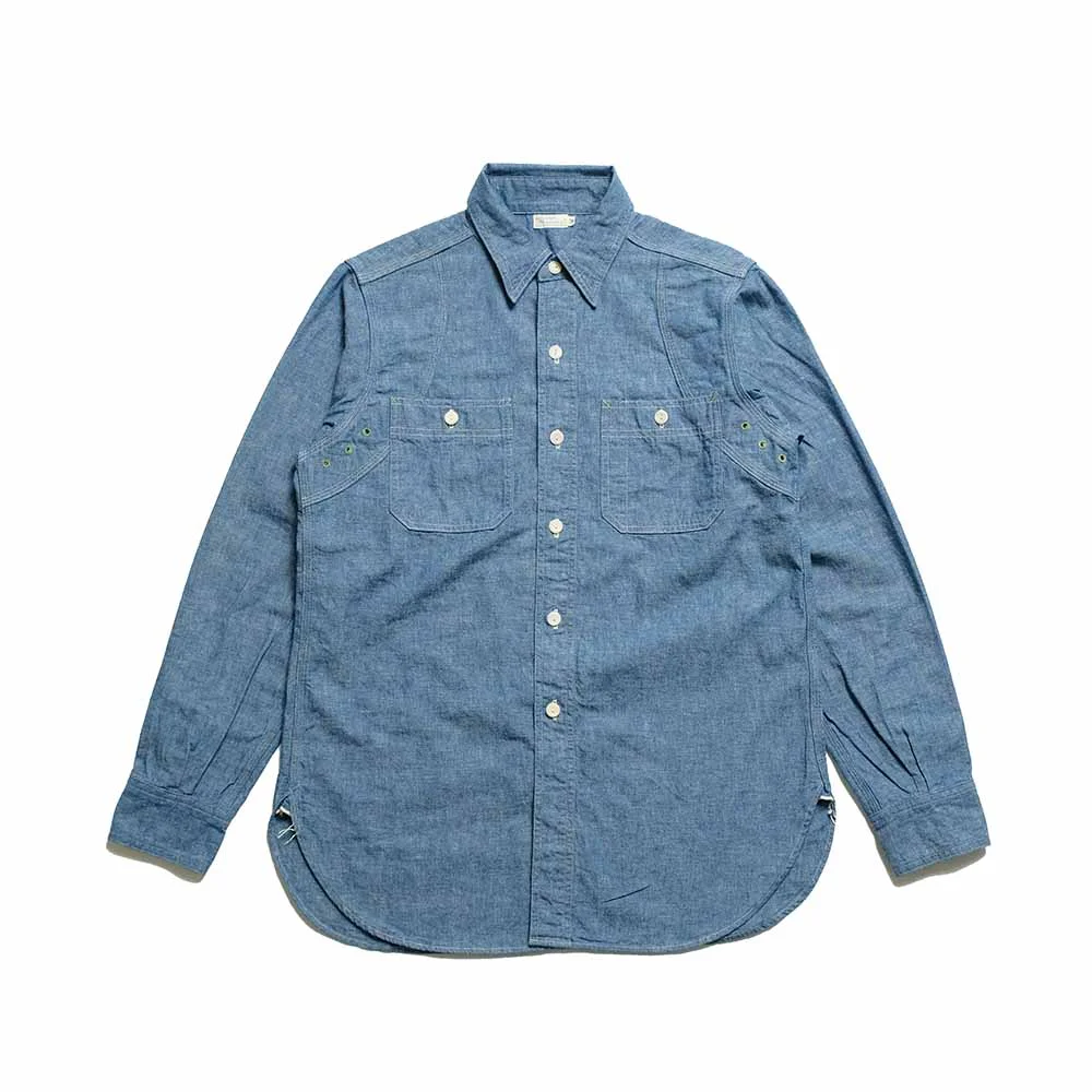 VENTILATION TRIPLE STITCH CHAMBRAY SHIRTS - 3064-25 - 1