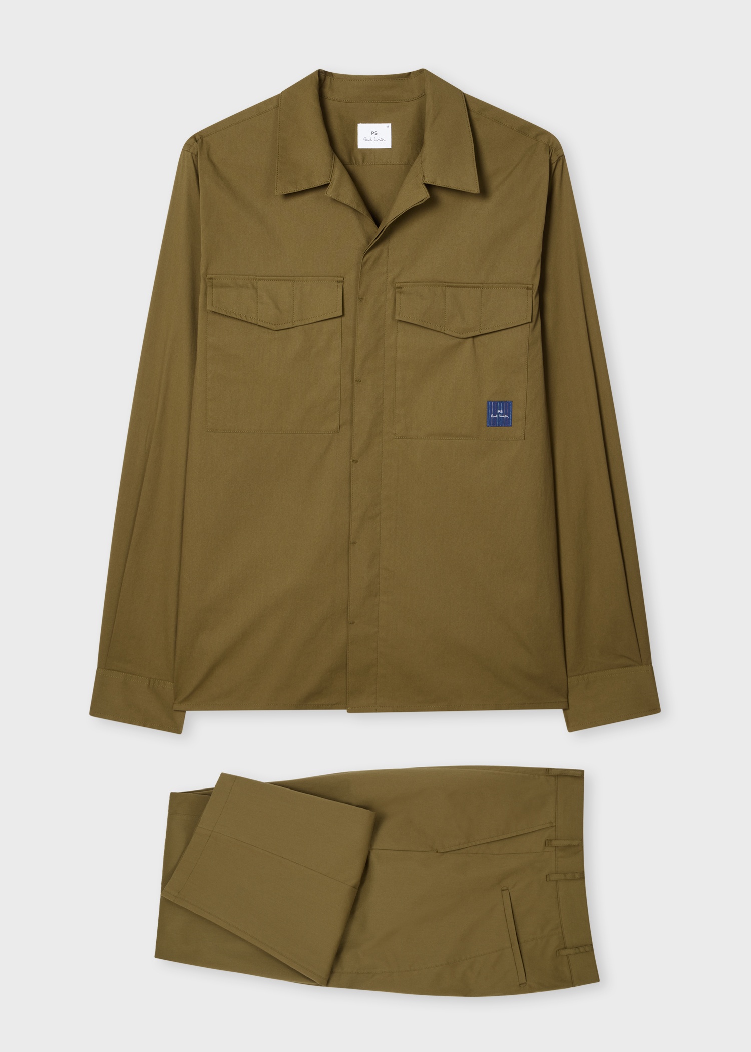 Khaki Cotton-Nylon Co-Ord - 1