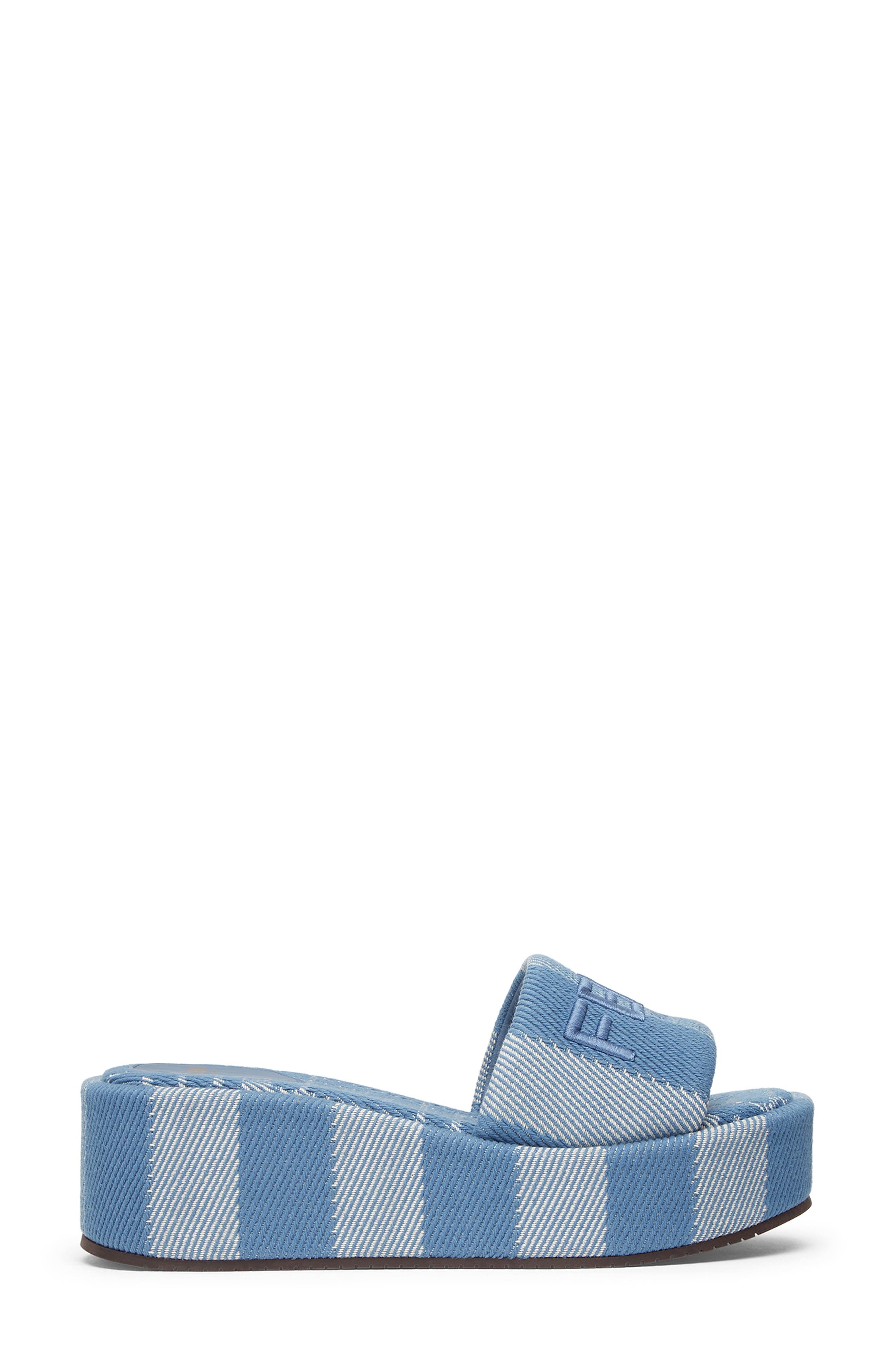 Fendi Sunshine Flatform Slide Sandal in F1Std Bianco Blu Ceruleo at Nordstrom - 2