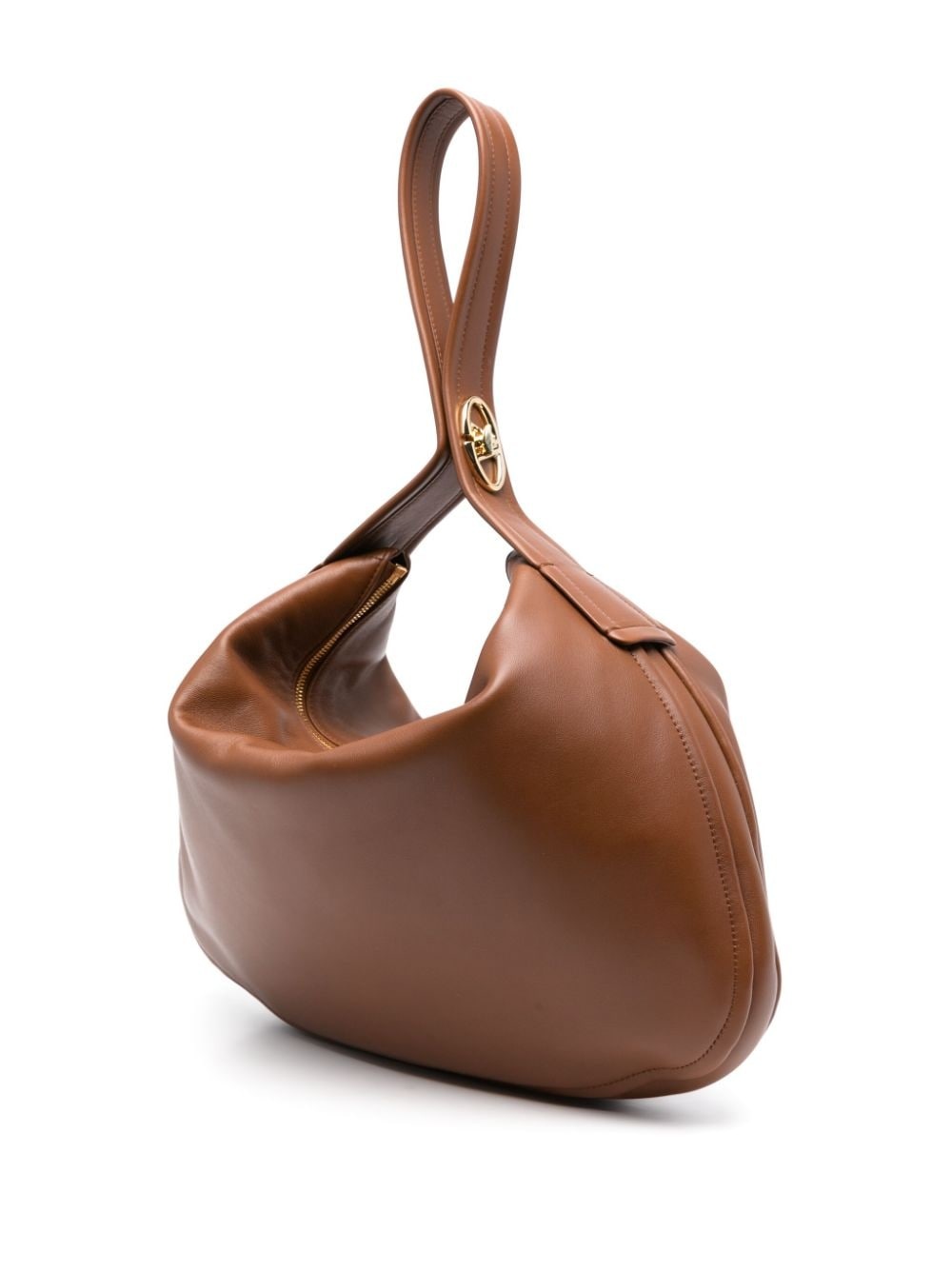 VLogo leather shoulder bag - 3