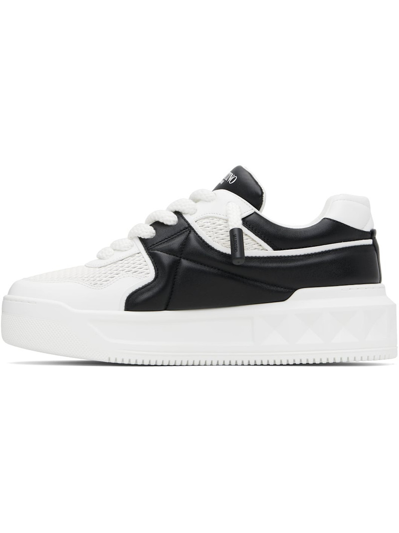 Valentino Black & White One Stud XL Nappa Leather Sneakers outlook