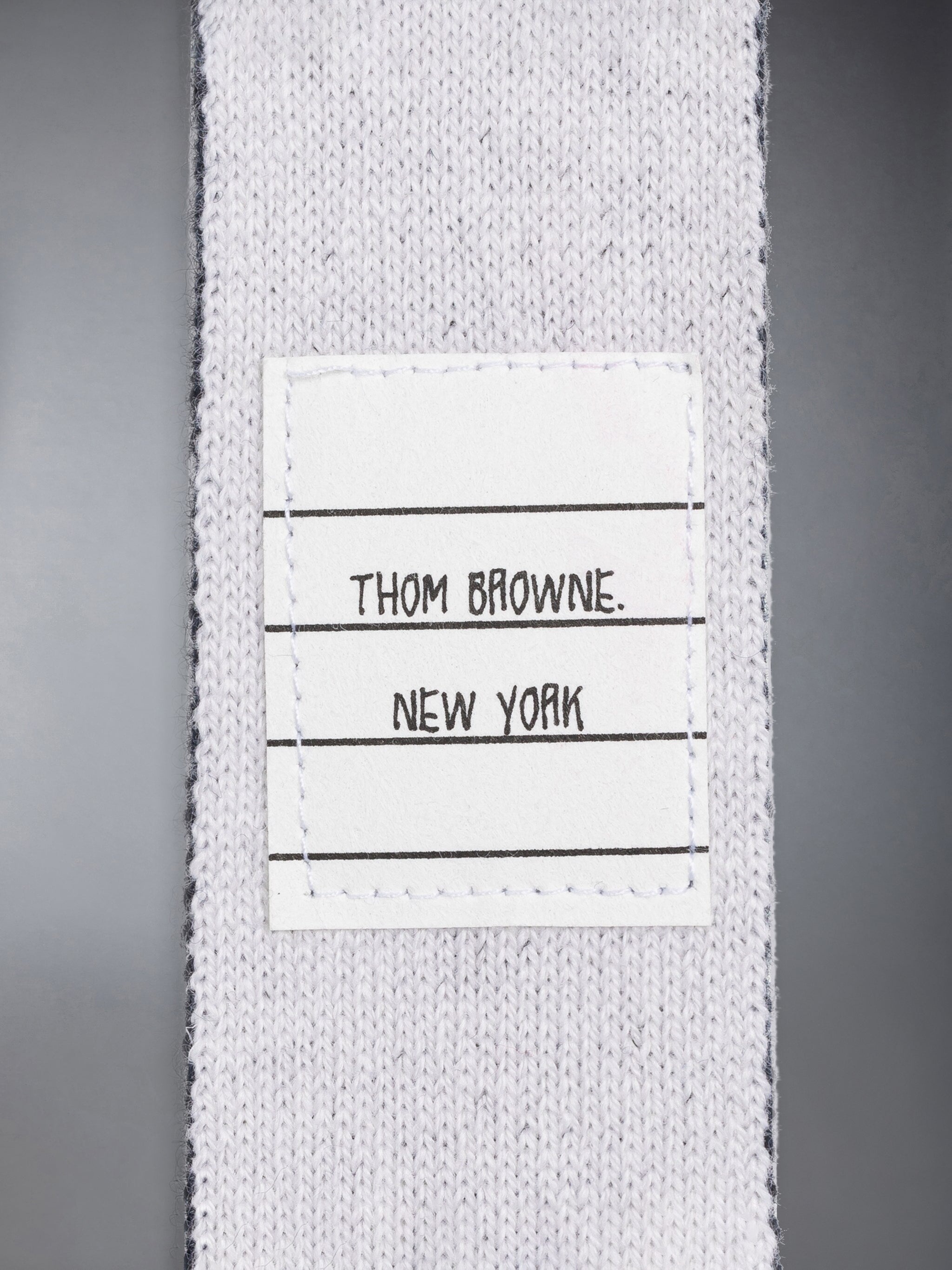 CASHMERE JACQUARD 4-BAR KNIT TIE - 2