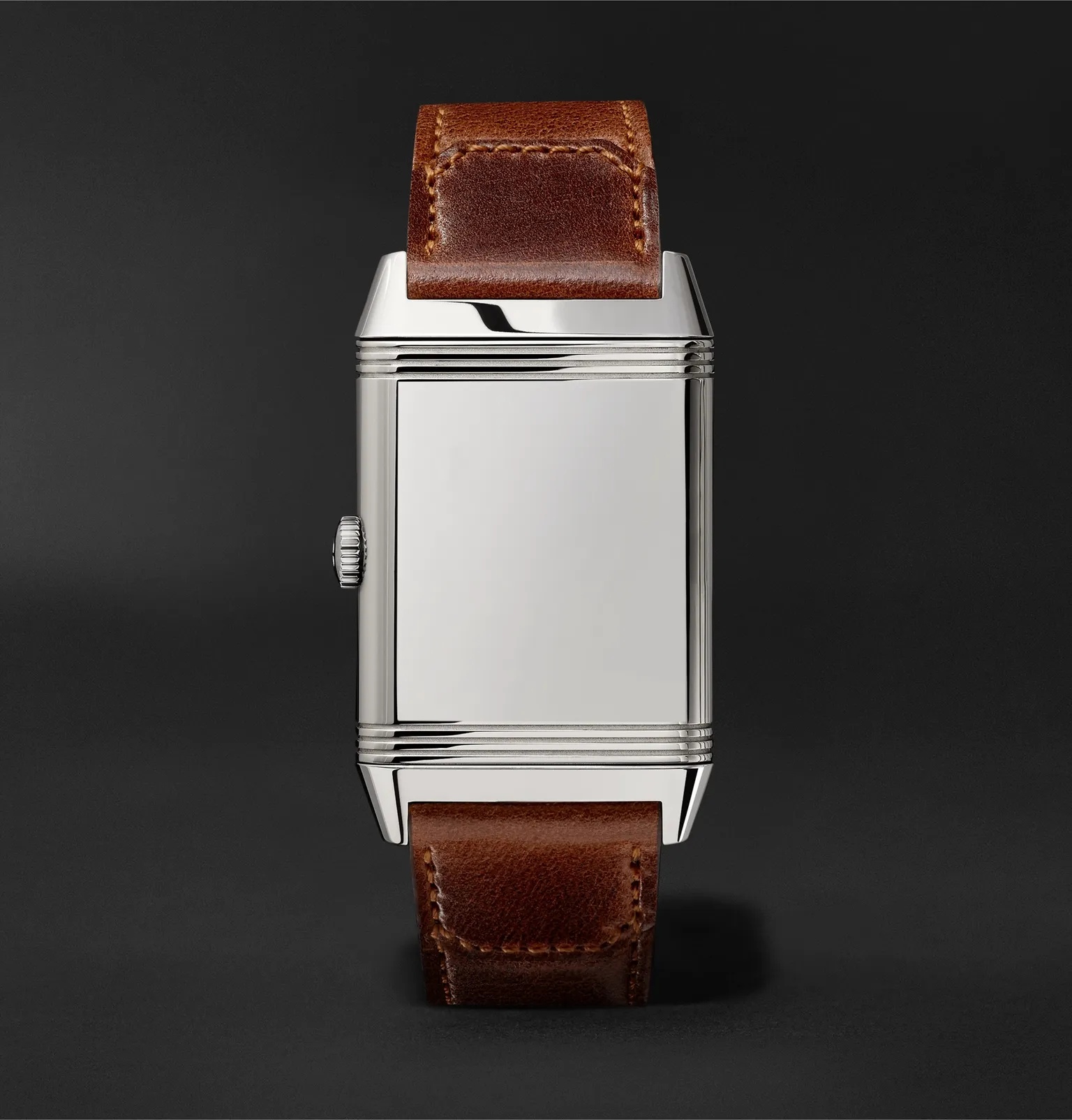 Reverso Classic Large 27mm Stainless Steel and Leather Watch - 17