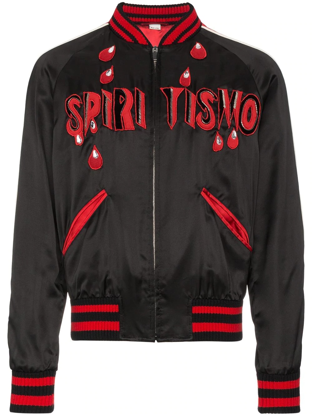 Spiritismo silk bomber jacket - 1