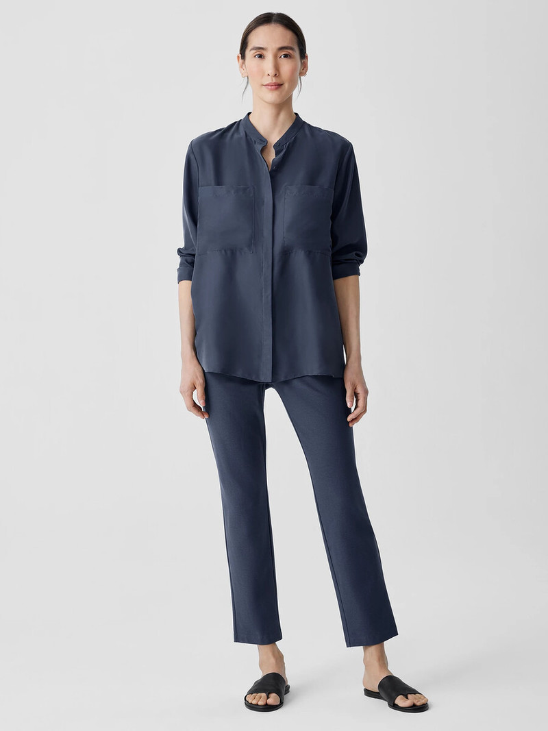 EILEEN FISHER Washable Stretch Crepe Slim Pant outlook