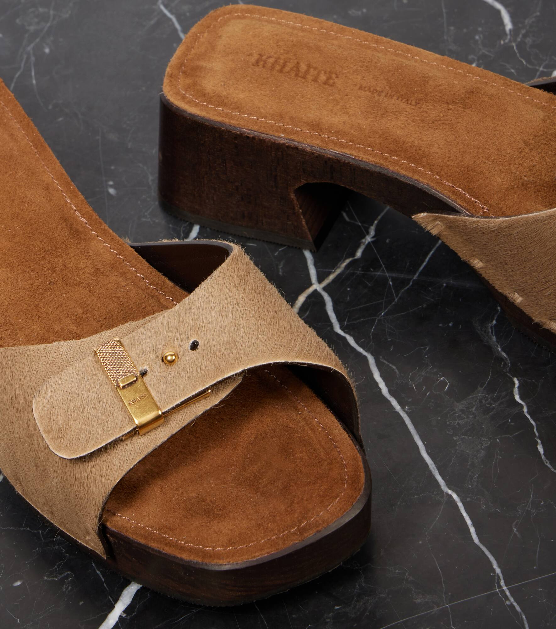Britt 25 calf hair clogs - 5