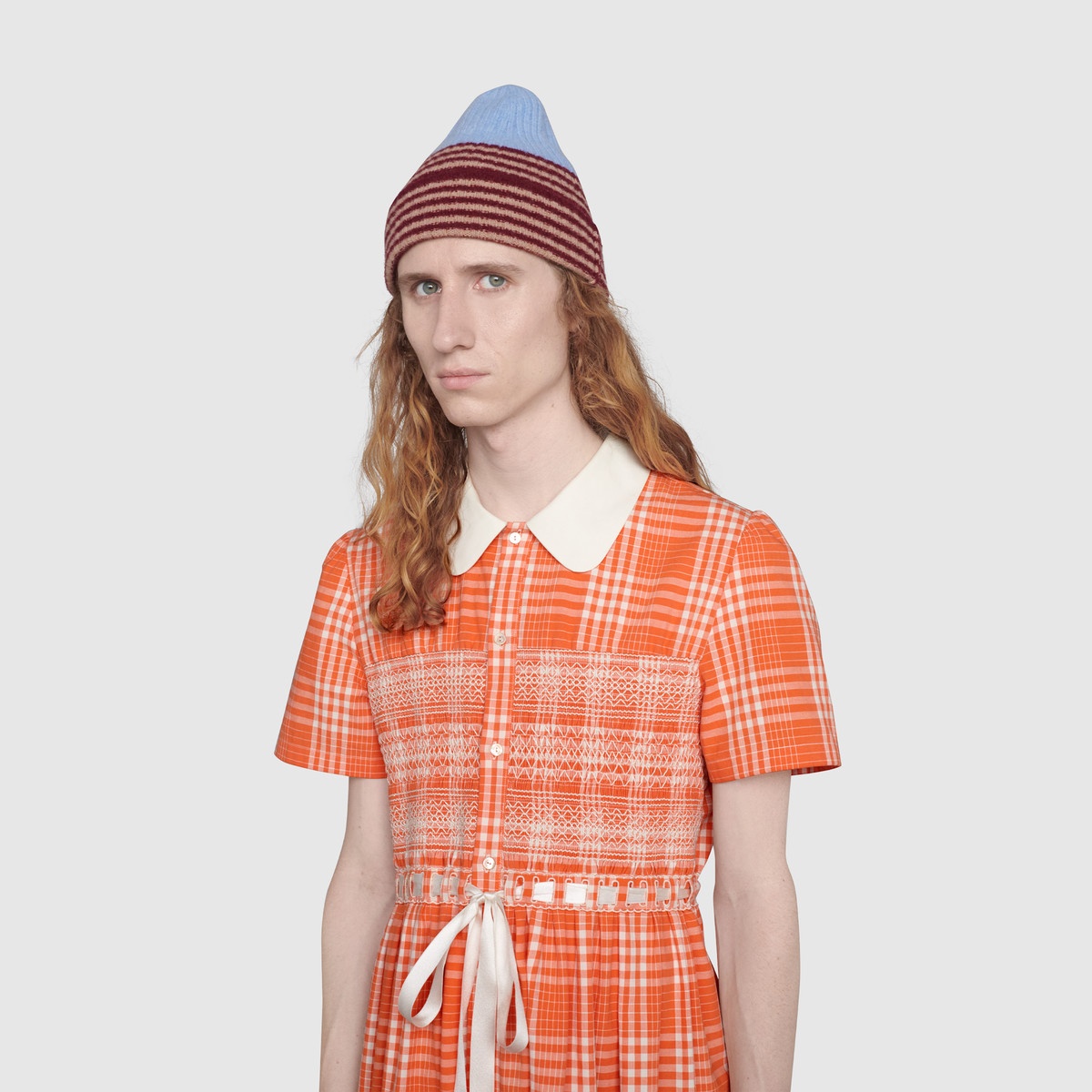 Tartan cotton long smock shirt - 5