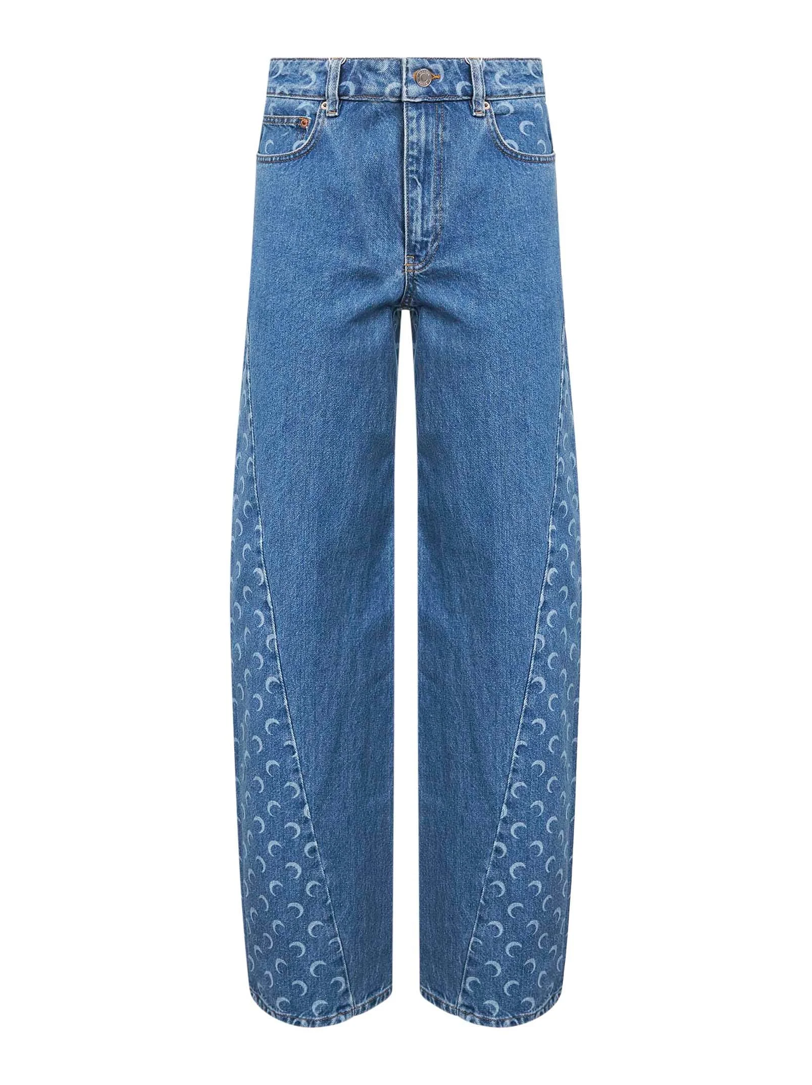 Light blue denim Moon Laser baggy jeans - 1